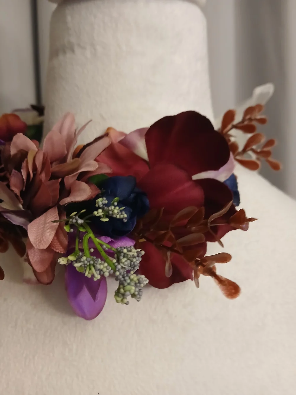 Floral Mix Ribbon Tie Choker Necklace - Multicolor Crown Bridal Festival Fairy